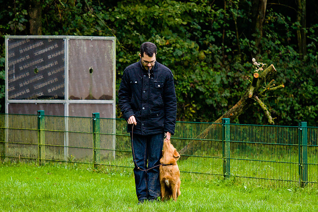 Edison sitzt ganz dicht neben Stephan