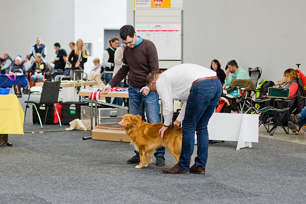 Edisons Rippen werden vom Richter abgetastet, Stephan steht hinter ihnen