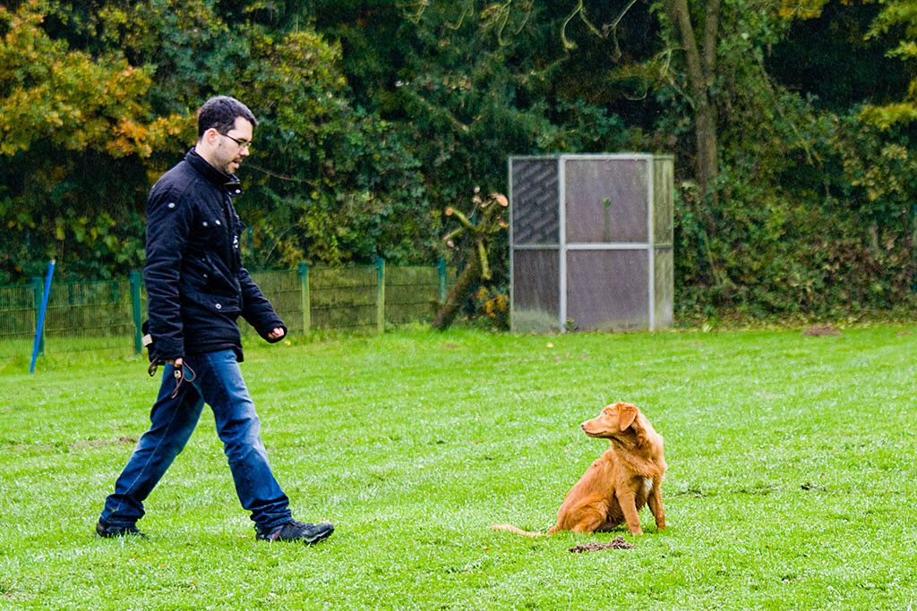 Edison schaut Stephan hinterher, der von hinten auf ihn zu kommt