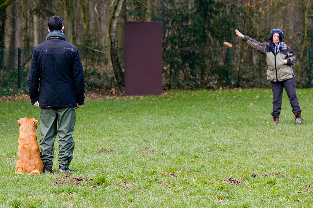 Edison und Stephan schauen gespannt zu wie Nicole den Dummy fallen lässt