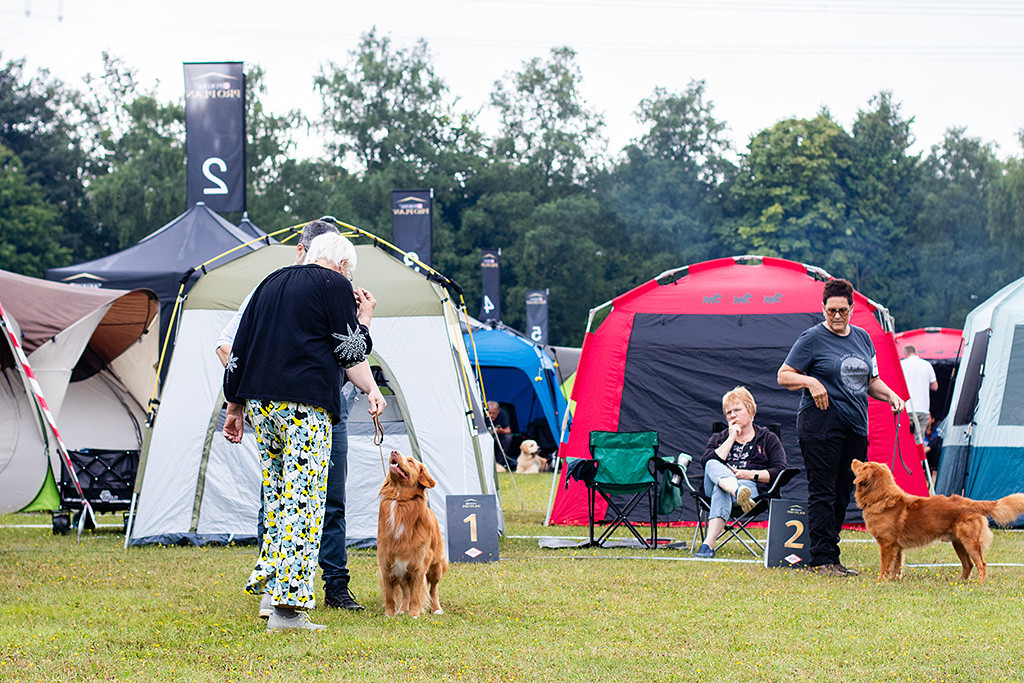 Newton schaut interessiert zur Richterin hoch und lächelt sie an