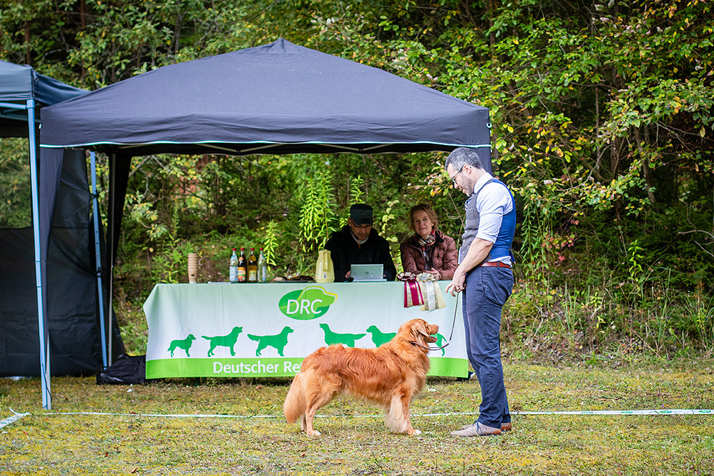 Edison steht seitlich mit Stephan vor dem Richtertisch