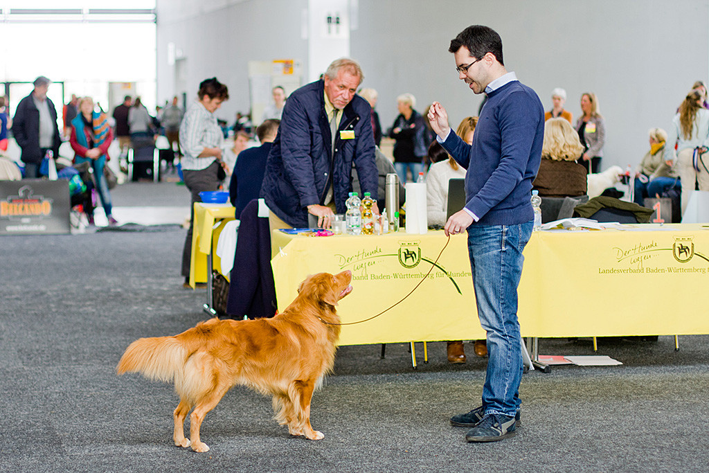 Edison steht vor dem Richtertisch, der Richter steht dahinter und begutachtet ihn